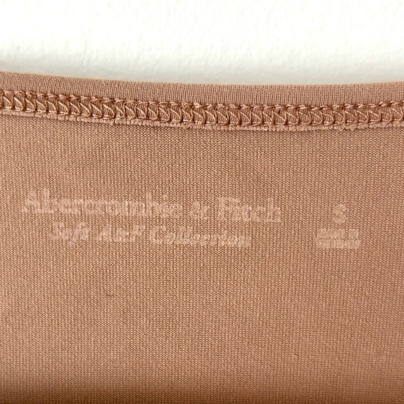 Abercrombie & Fitch Soft AF Collection Tan Brown Thong Bodysuit Scoop-neck - Picture 6 of 10